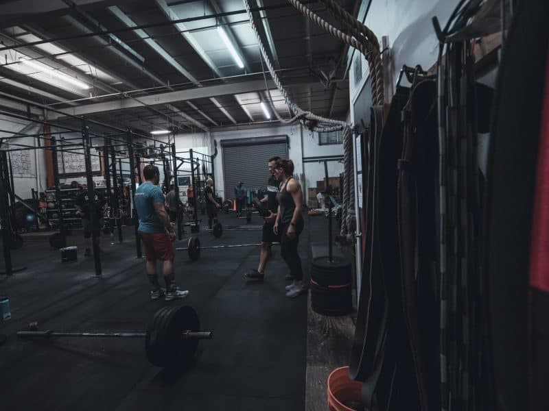 CrossFit members during a group WOD