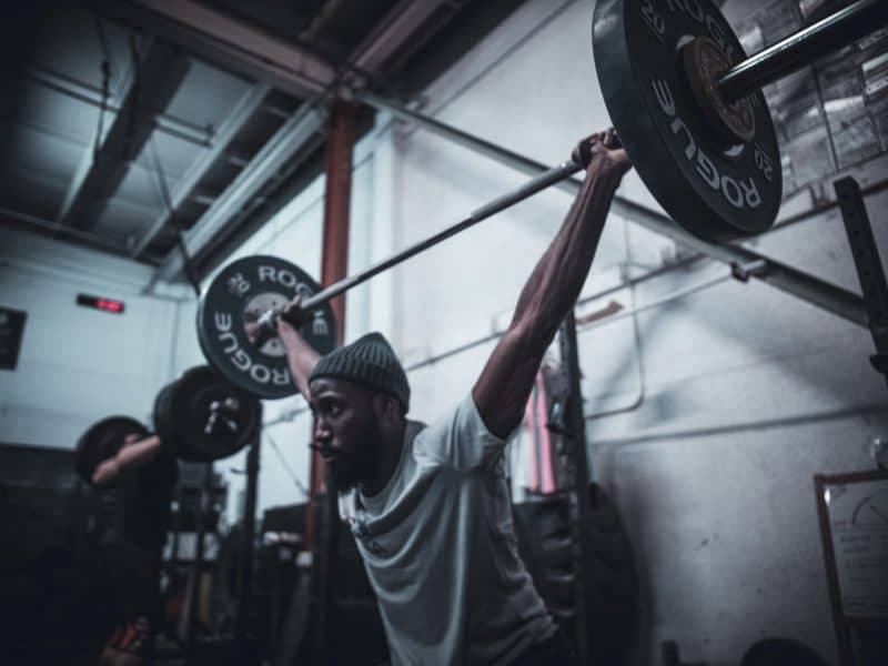 Athletes training with functional equipment